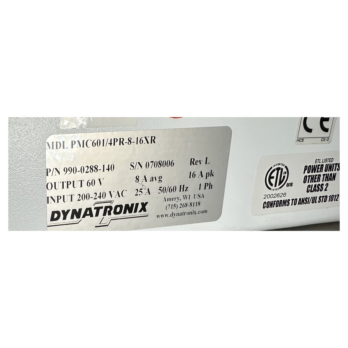 LK5369 Power Pulse Supply Dynatronix PMC601/4PR-8-16XR 990-0288-140_3