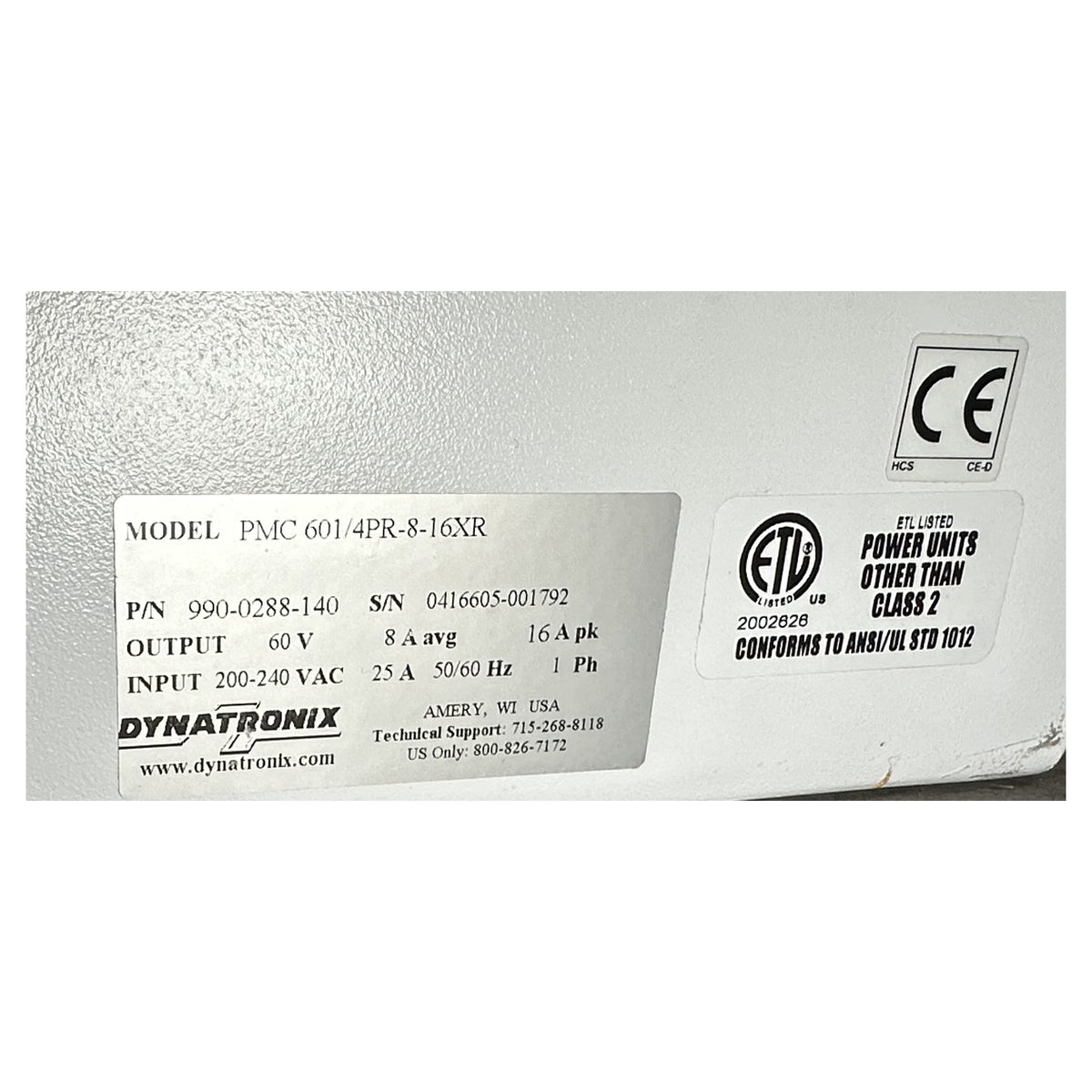 LK5370 Power Pulse Supply Dynatronix PMC601/4PR-8-16XR 990-0288-140 60V_3
