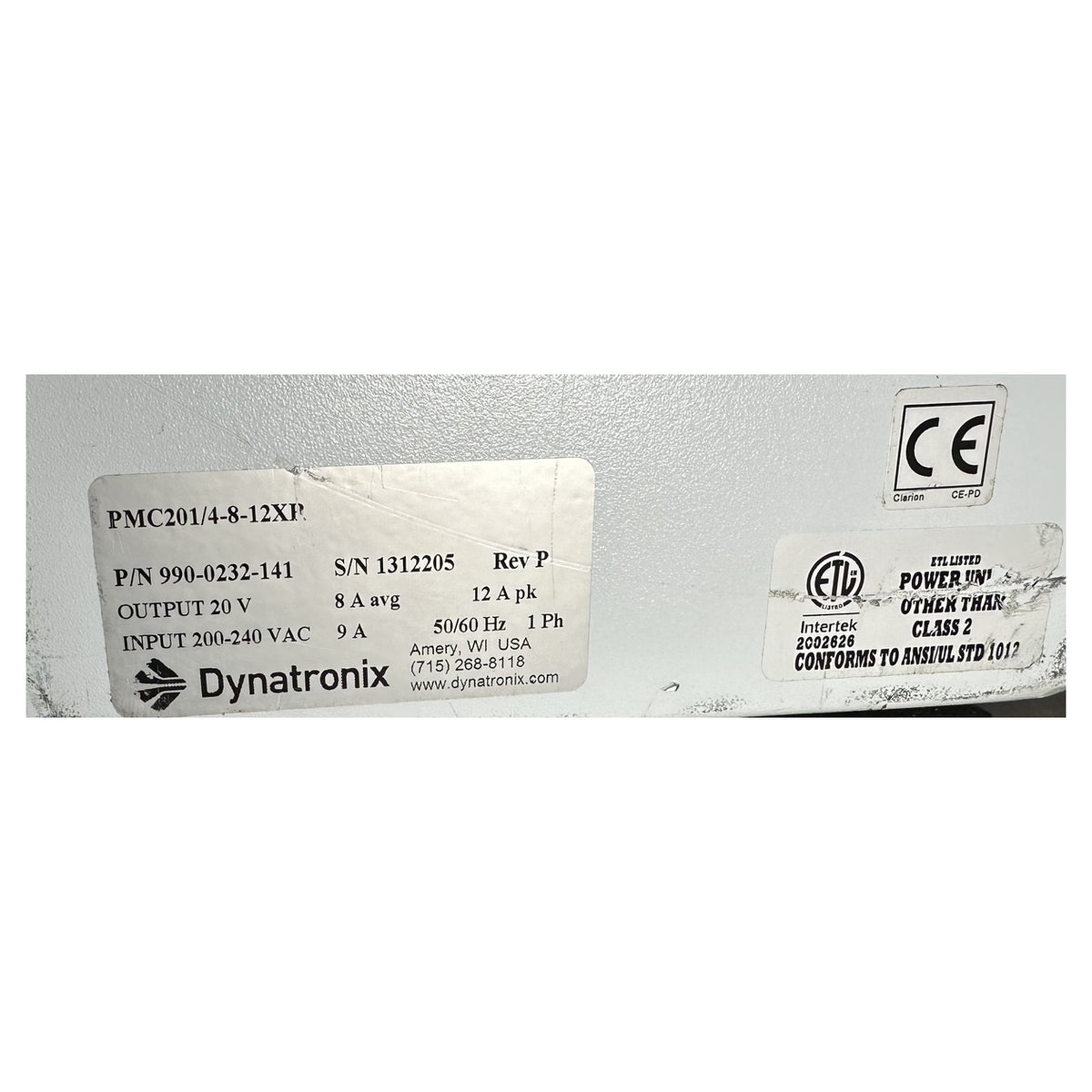 LK5372 Power Pulse Supply Dynatronix PMC201/4-8-12XR 990-0232-141 20VDC Rev P_4
