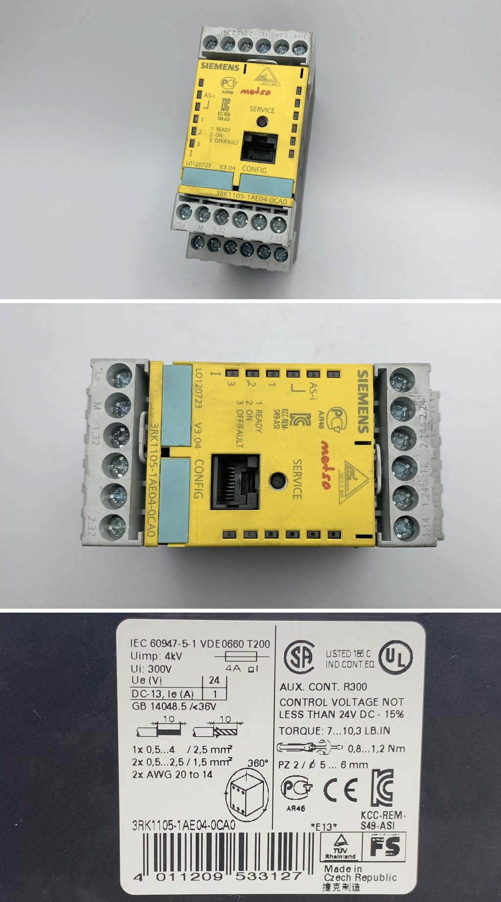 LK608 Sicherheitsmonitor Siemens 3RK1 105-1AE04-0CA0 3RK1105-1AE04-0CA0 E13_2