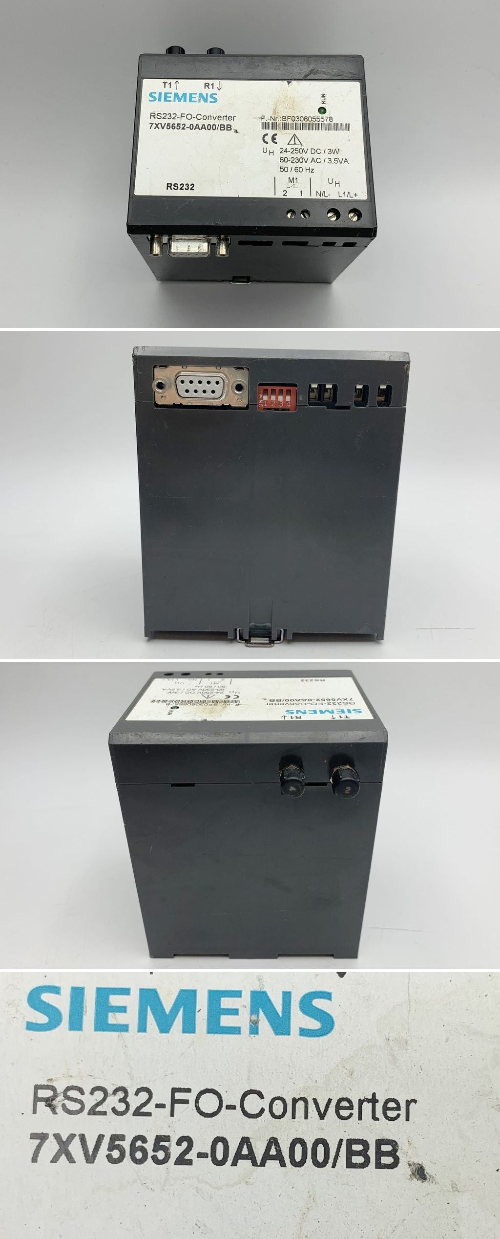 LK923 Converter Siemens 7XV5652-0AA00/BB 7XV5 652-0AA00/BB RS232-FO-Converter