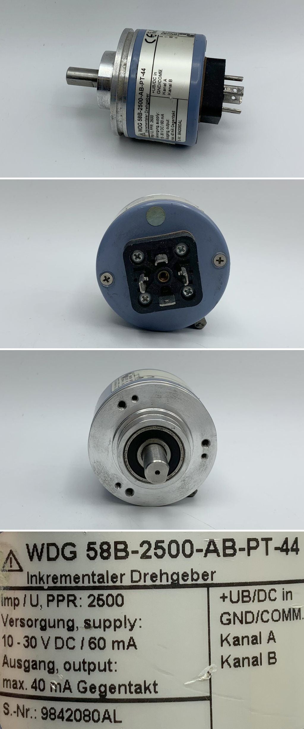 LK986 Encoder Drehgeber Wachendorf WDG 58B-2500-AB-PT-44