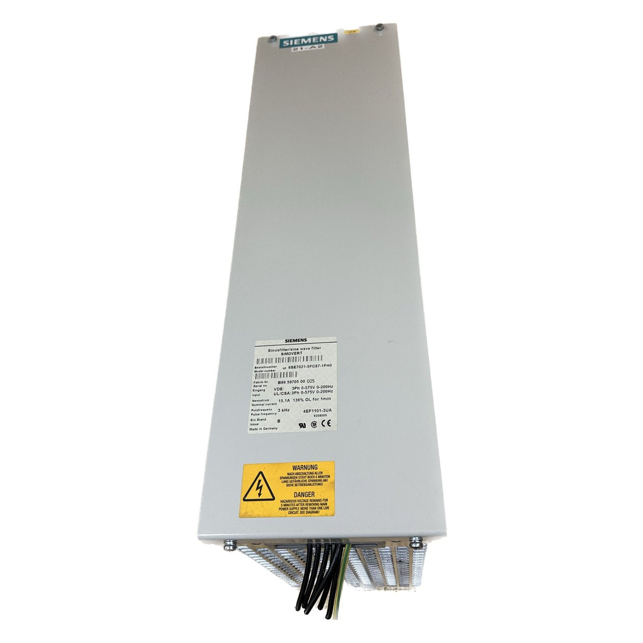 .MJ014 Netzfilter Sinusfilter Siemens 6SE7021-5FC87-1FH0 15,1 A