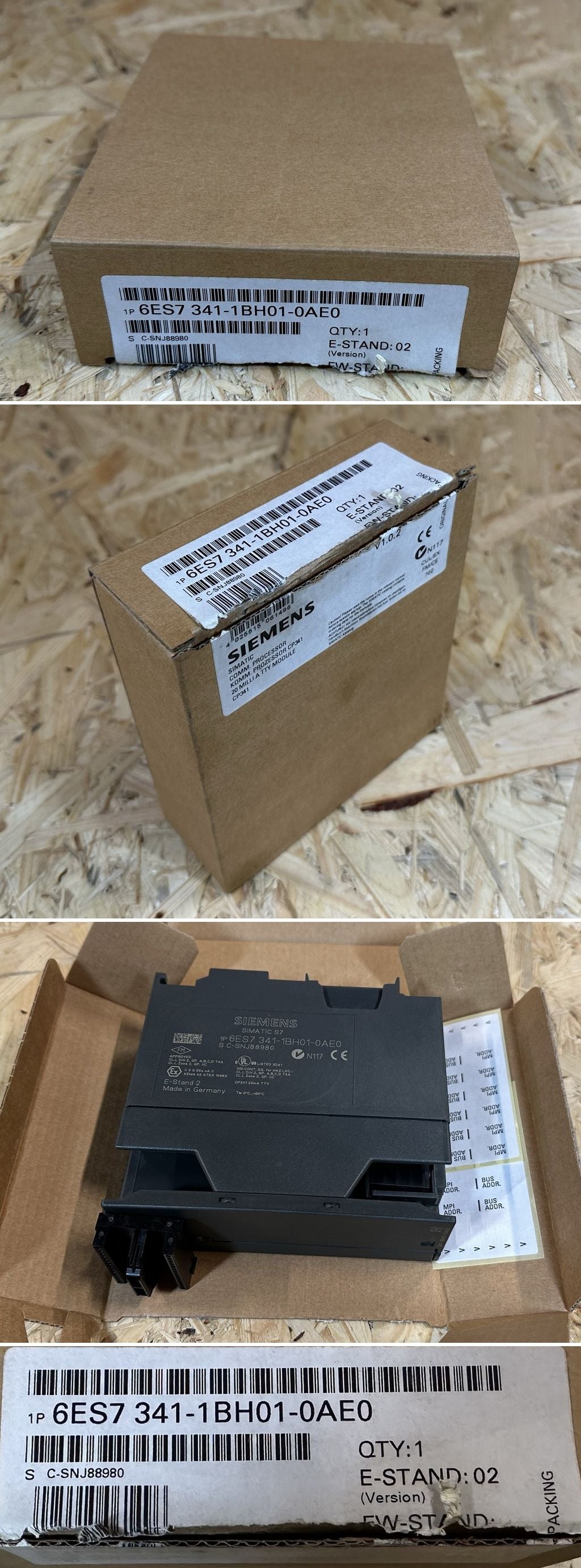 MJ217 communications processor Siemens 6ES7341-1BH01-0AE0 E2 seal open