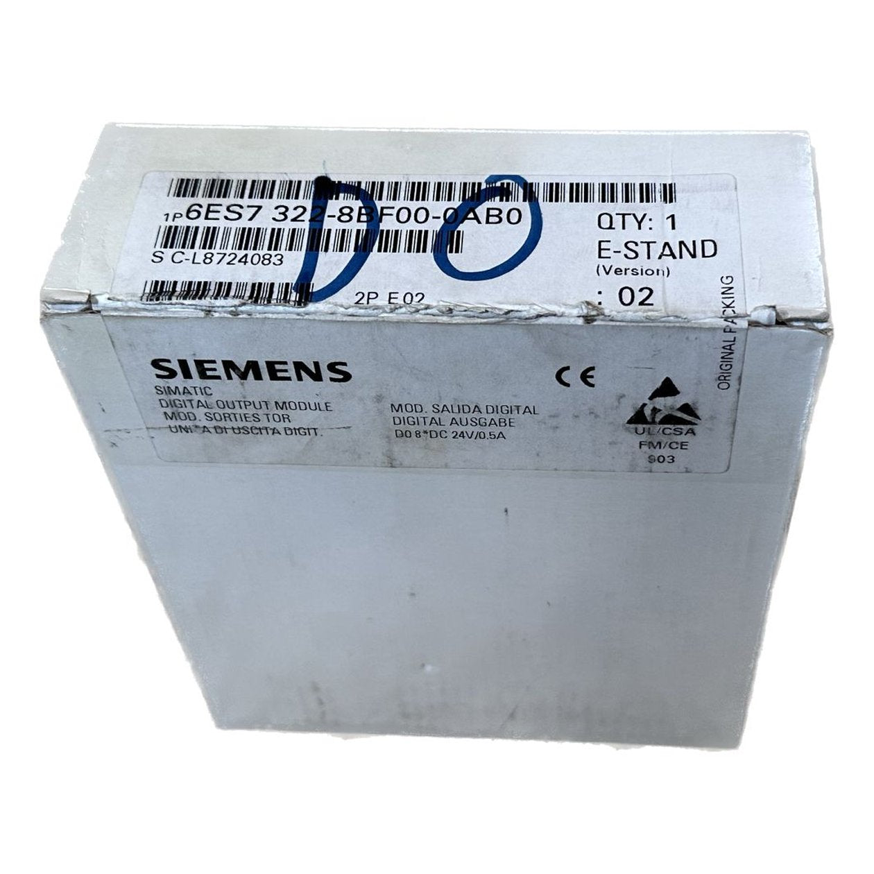 MJ261 Digitalausgabe Siemens 6ES7322-8BF00-0AB0 E2 Siegel offen