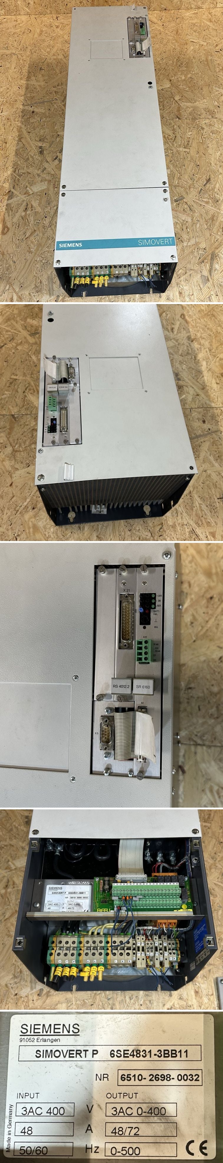 MJ386 Frequency Converter Siemens 6SE4831-3BB11 48/72A 2 slots