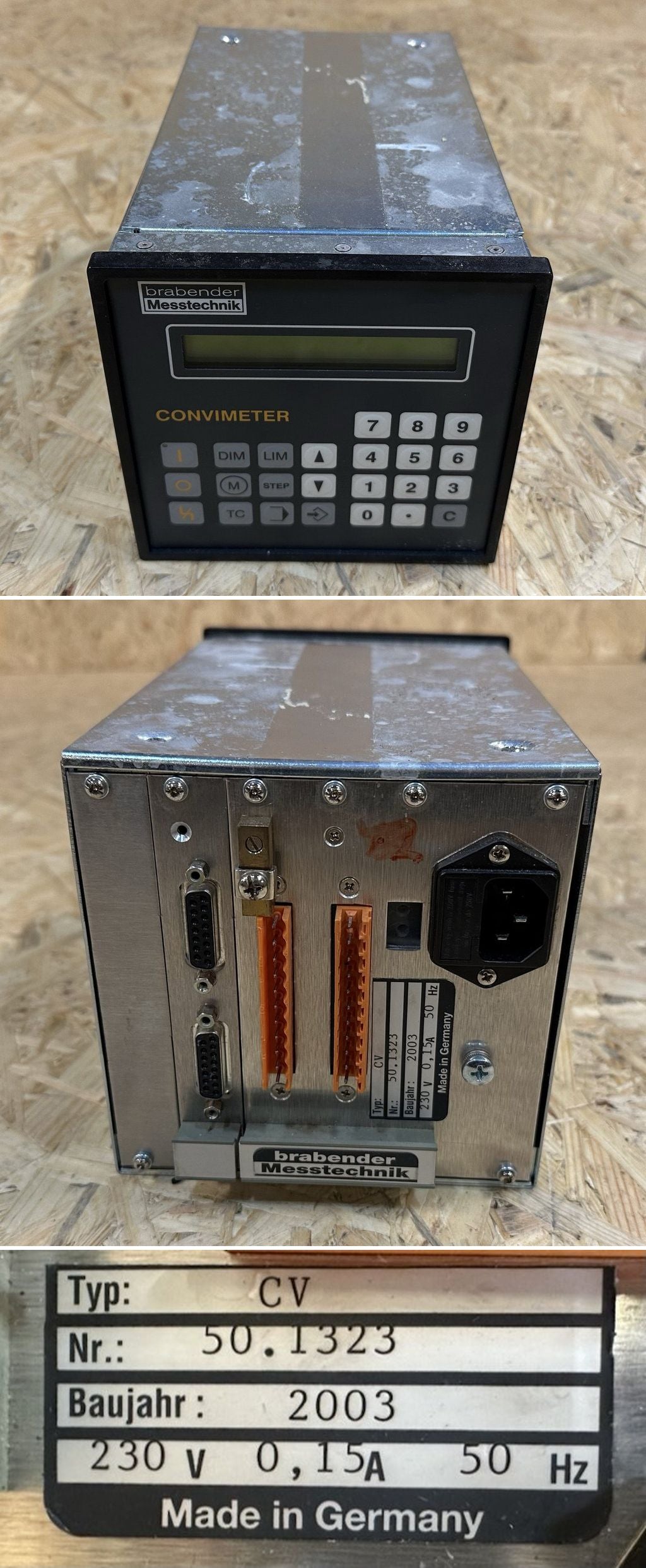 .MJ389 Bedienterminal Controller Viskositätsmessung Brabender Convimeter CV 0,15