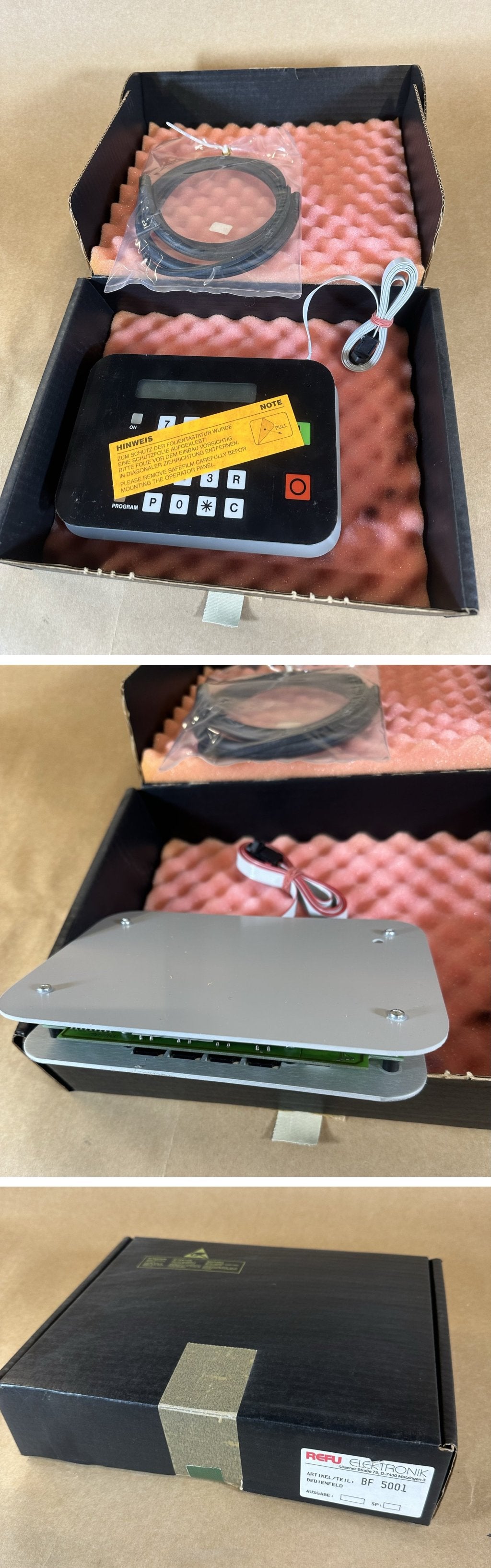 MJ445 Bedienpanel Panel Refu BF5001 Siegel geöffnet