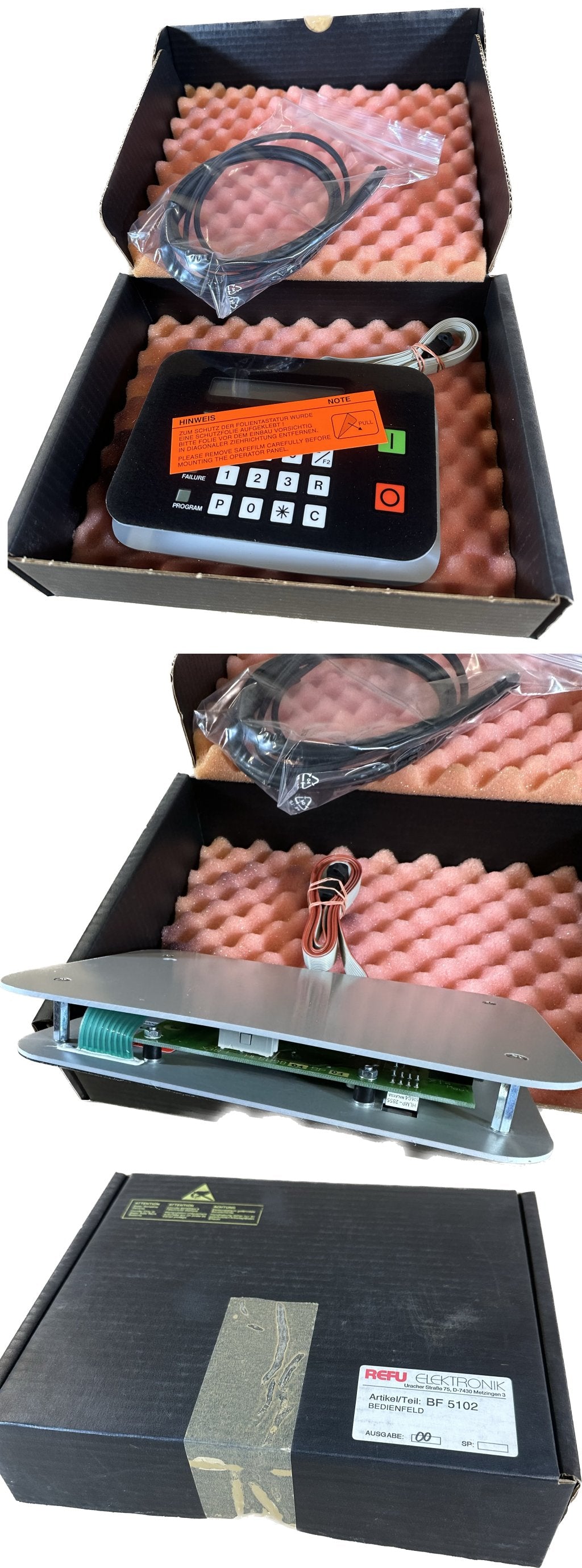 MJ446 Bedienpanel Panel Refu BF5102 Siegel geöffnet