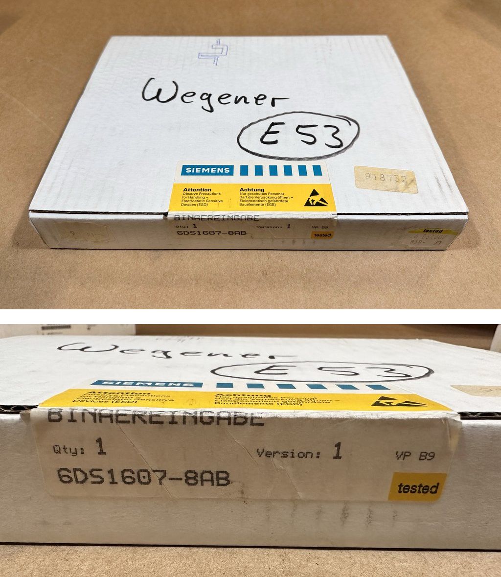 MJ452 Teleperm Siemens 6DS1607-8AB versiegelt