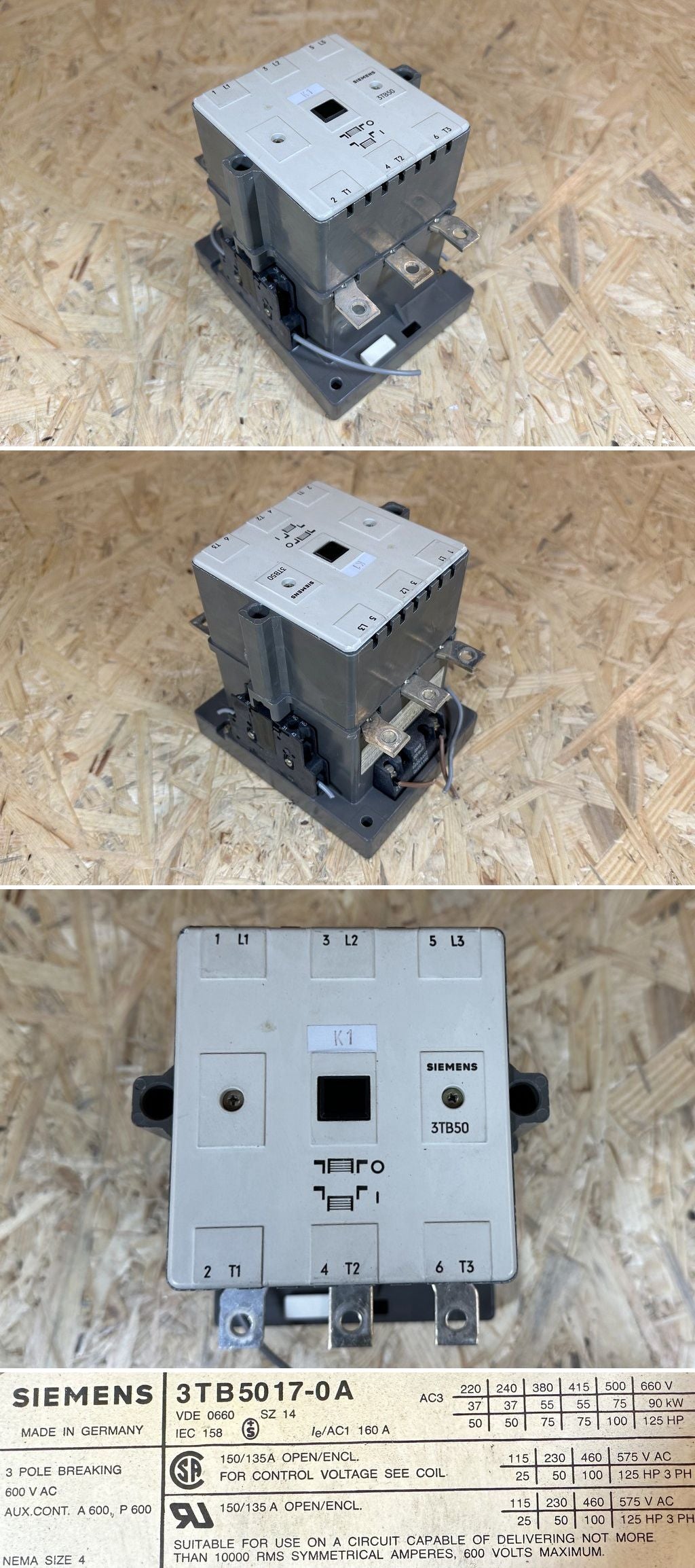 .MJ508. Schütz Siemens 3TB5017-0A 55kW Spule 230V/AC