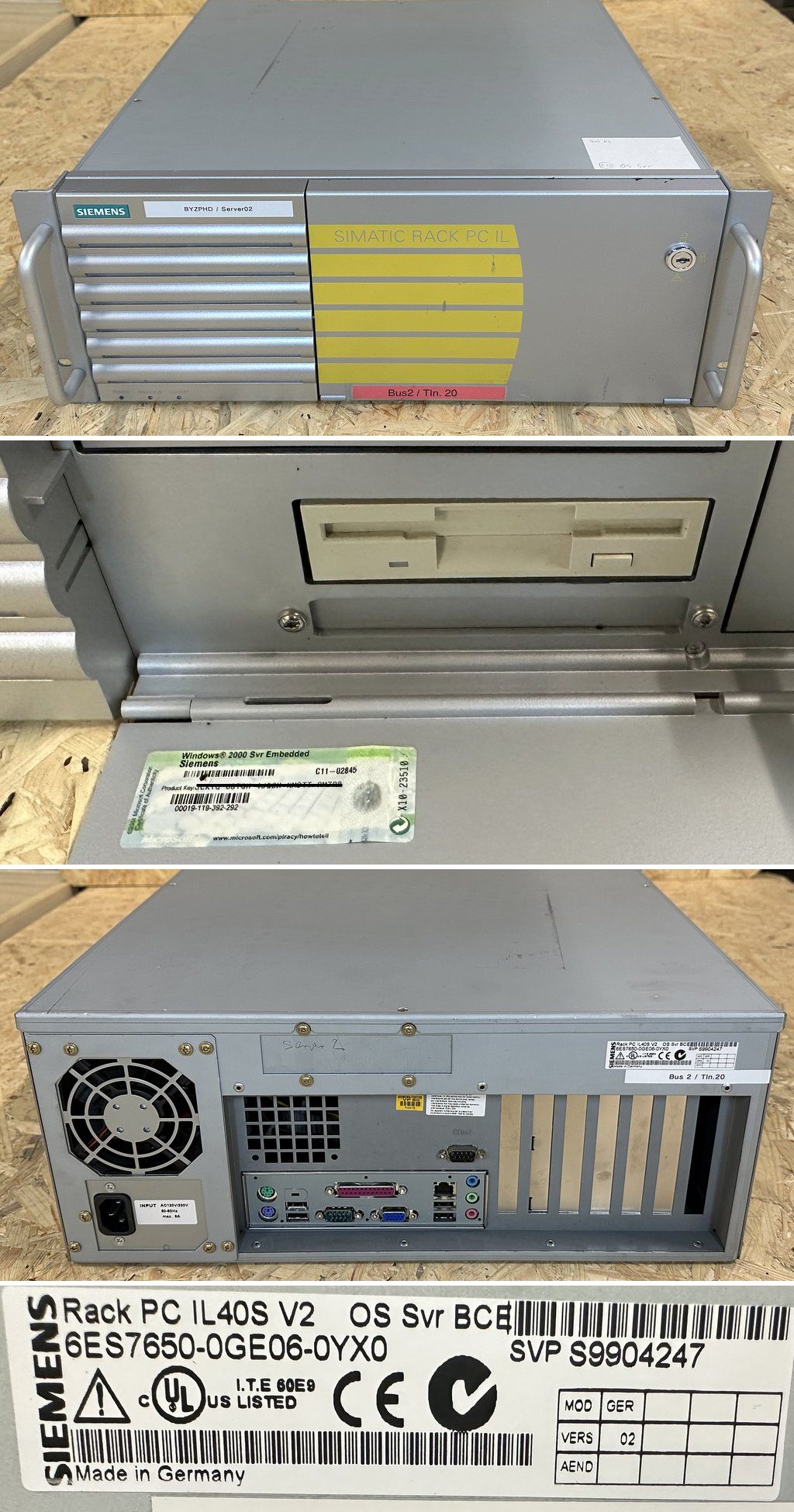 MJ520 Rack PC IL40S Siemens 6ES7650-0GE06-0YX0