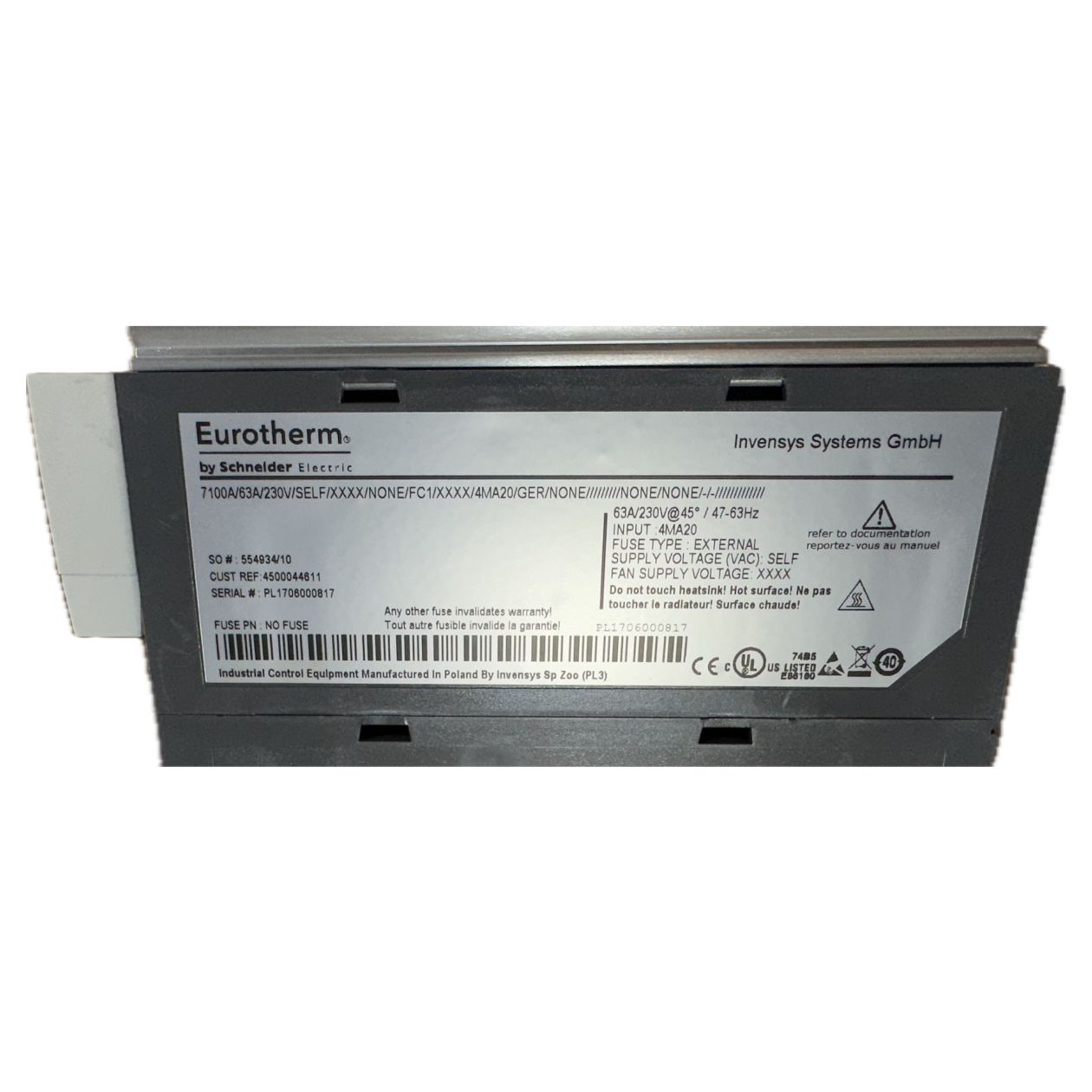 MJ630 Eurotherm 7100A/63A/230V_4