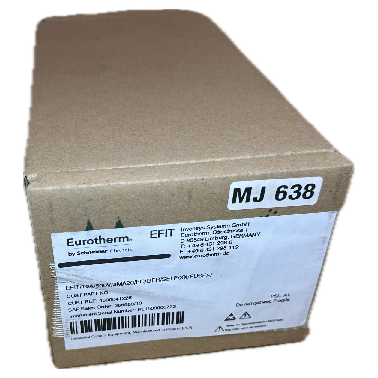 MJ638 Power Controller Eurotherm EFIT/16A/500V/4MA20/FC/GER