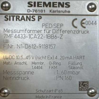 Siemens 7MF4433-1CA22-1BB6-Z-4