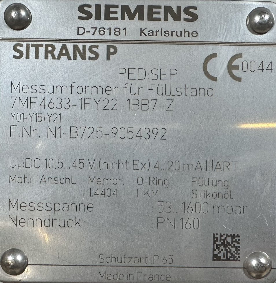 Siemens 7MF4633-1FY22-1BB7-Z-4