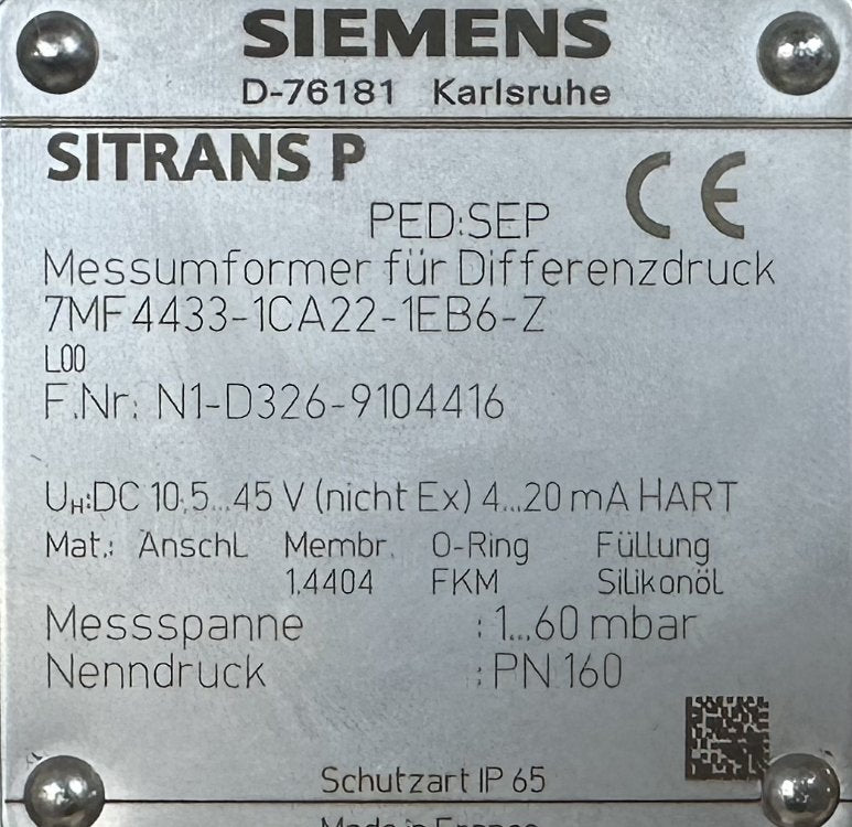 Siemens 7MF4433-1CA22-1EB6-Z-4