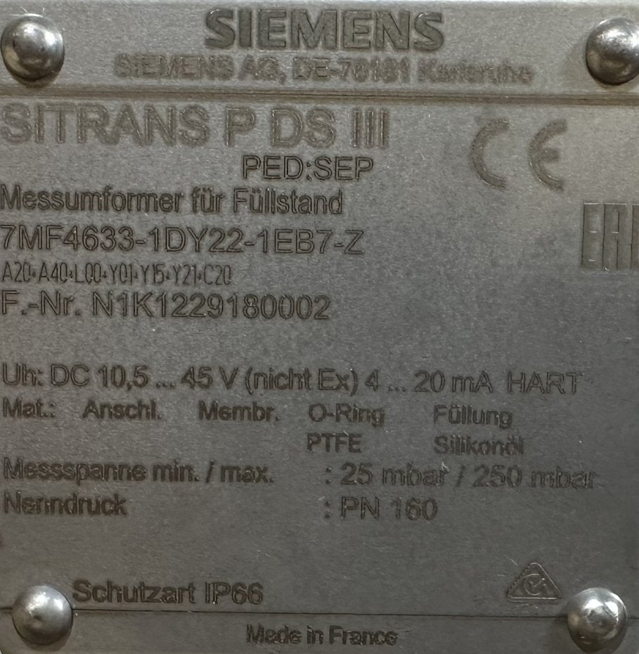 Siemens 7MF4633-1DY22-1EB7-Z-4