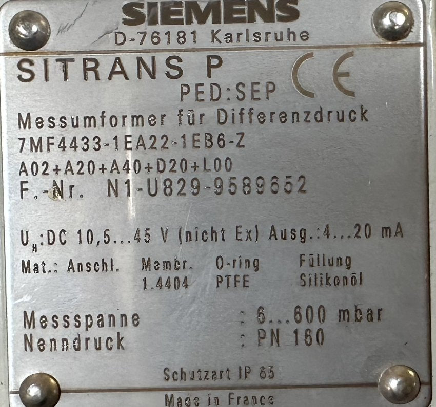 Siemens 7MF4433-1EA22-1EB6-Z-4