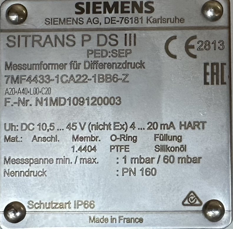 Siemens 7MF4433-1CA22-1BB6-Z-4