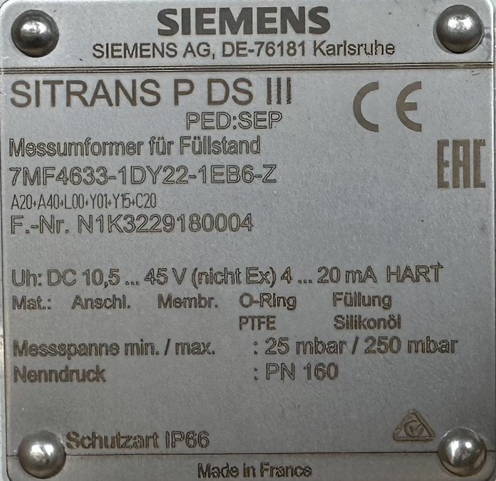 Siemens 7MF4633-1DY22-1EB6-Z-4