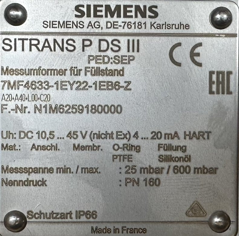 Siemens 7MF4633-1EY22-1EB6-Z-4