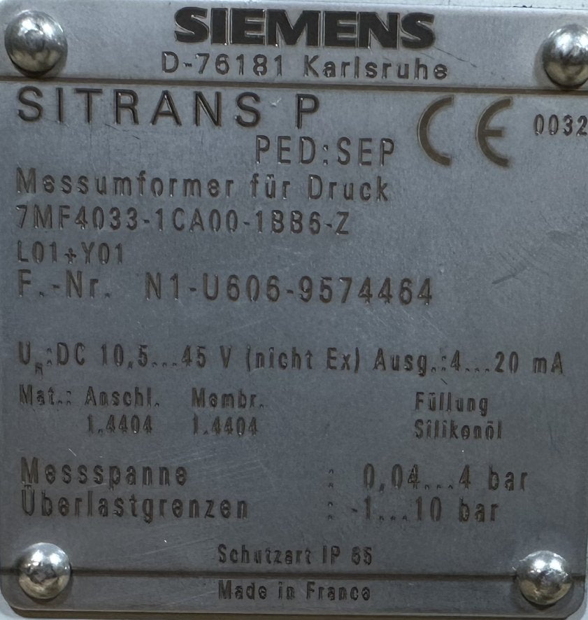 Siemens 7MF4033-1CA00-1BB6-Z-4