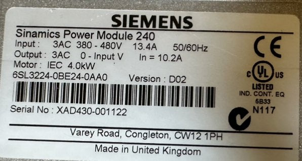 Siemens 6SL3224-0BE24-0AA0-4