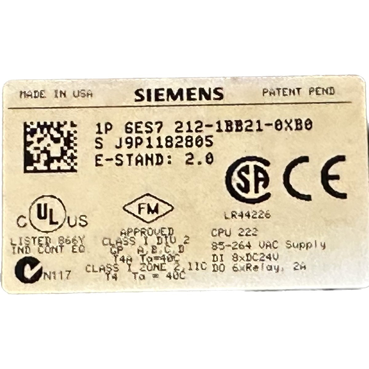 Siemens 6ES7212-1BB21-0XB0-4