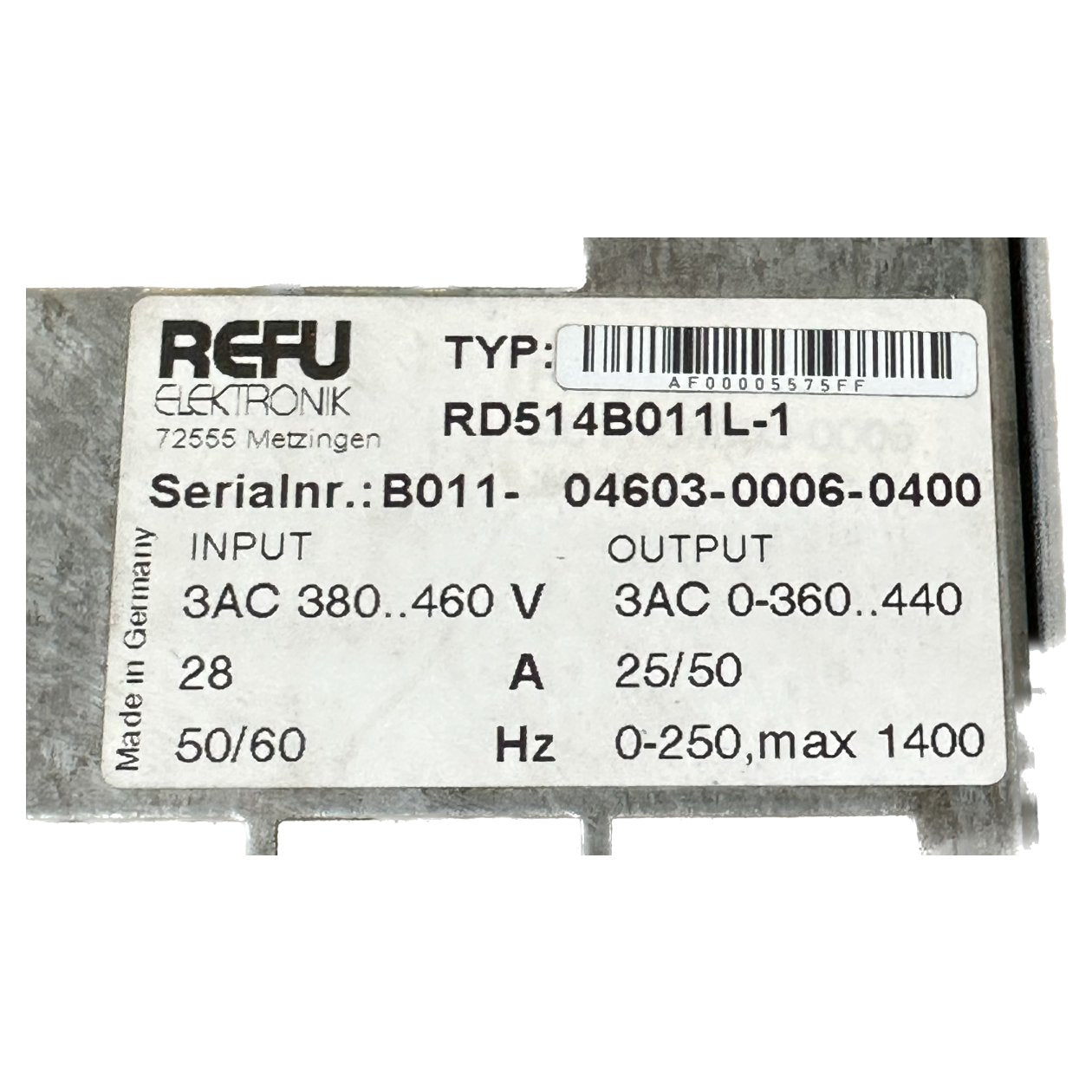 MJ761 Servoregler Refu RD514B011L-1 25/60A_5