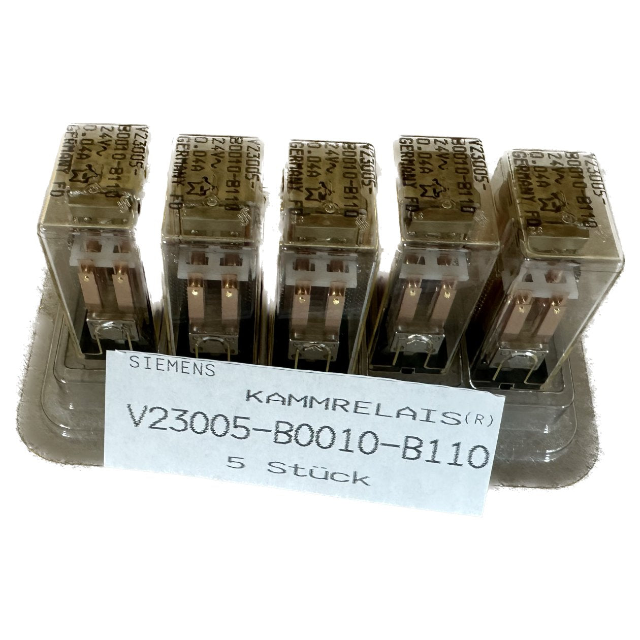 .MJ763 Posten 5 Stück Relais 4 Wechsler Kontakte 24V AC Siemens V23005-B0010-B11