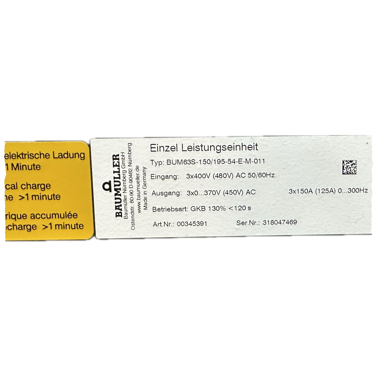 .NJ023 Leistungsmodul Baumüller BUM63S-150/195-54-E-M-011 BUS6-VC-EC-0067_4