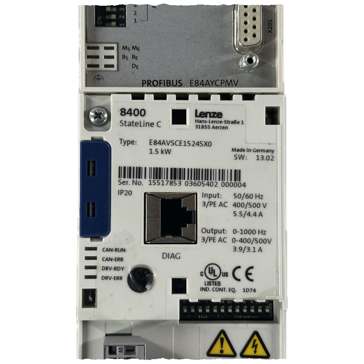 NJ027 Frequenzumrichter Lenze E84AVSCE1524SX0 1,5kW_4