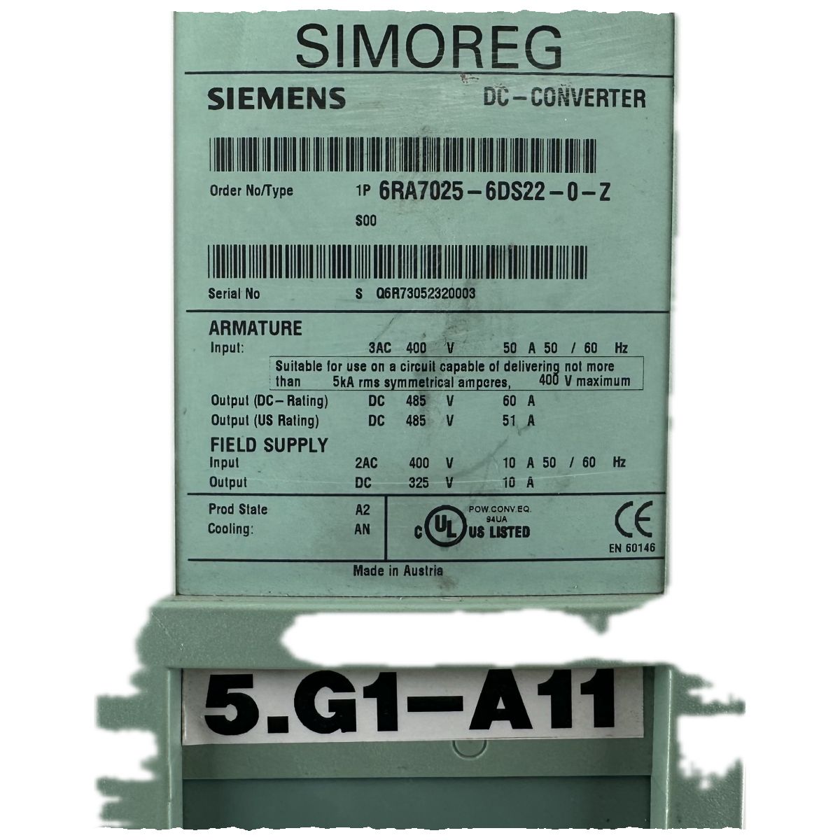 NJ054 Frequenzumrichter Siemens 6RA7025-6DS22-0_4