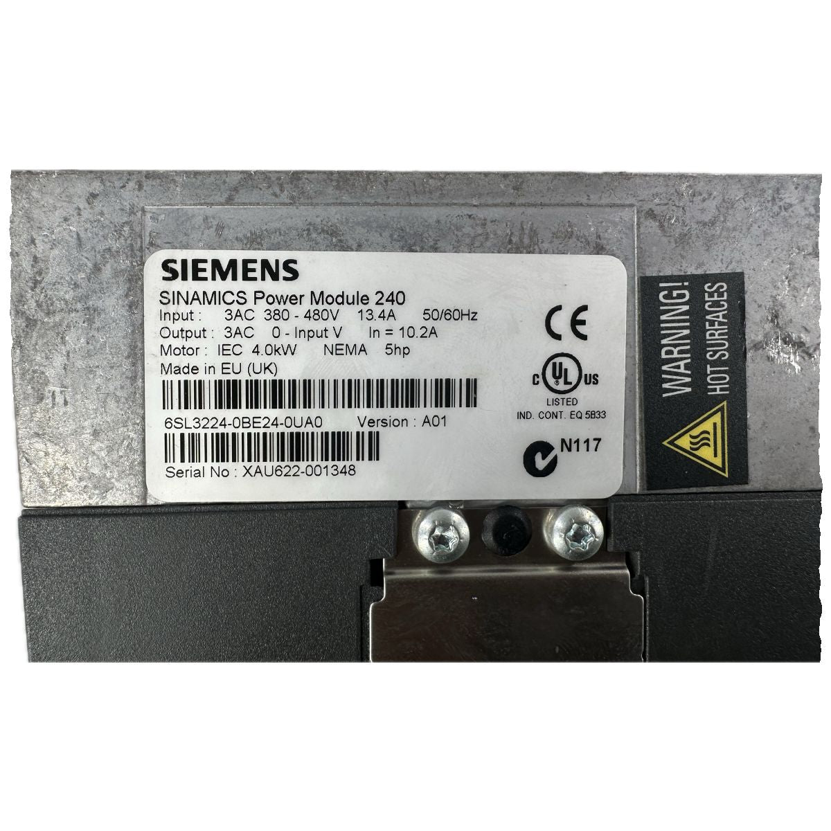 NJ055 Sinamics Power Module 240 Siemens 6SL3224-0BE24-0UA0_4