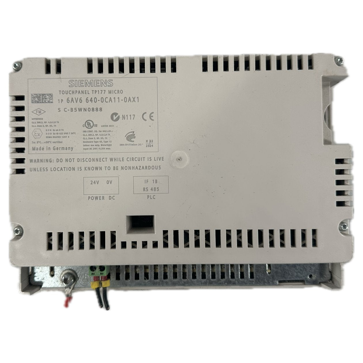 NJ063 Bedienpanel TP277 Siemens 6AV6640-0CA11-0AX1 E21_4