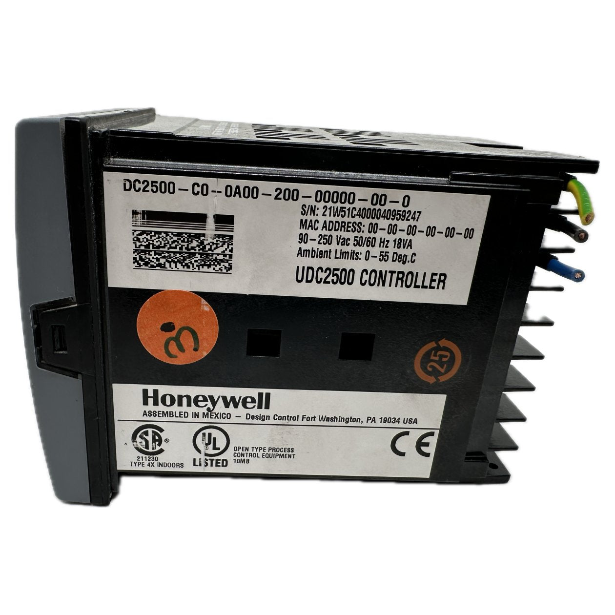 NJ102 UDC2500 Controller Honeywell DC2500-C0-0A00-200-00000-00-0_3