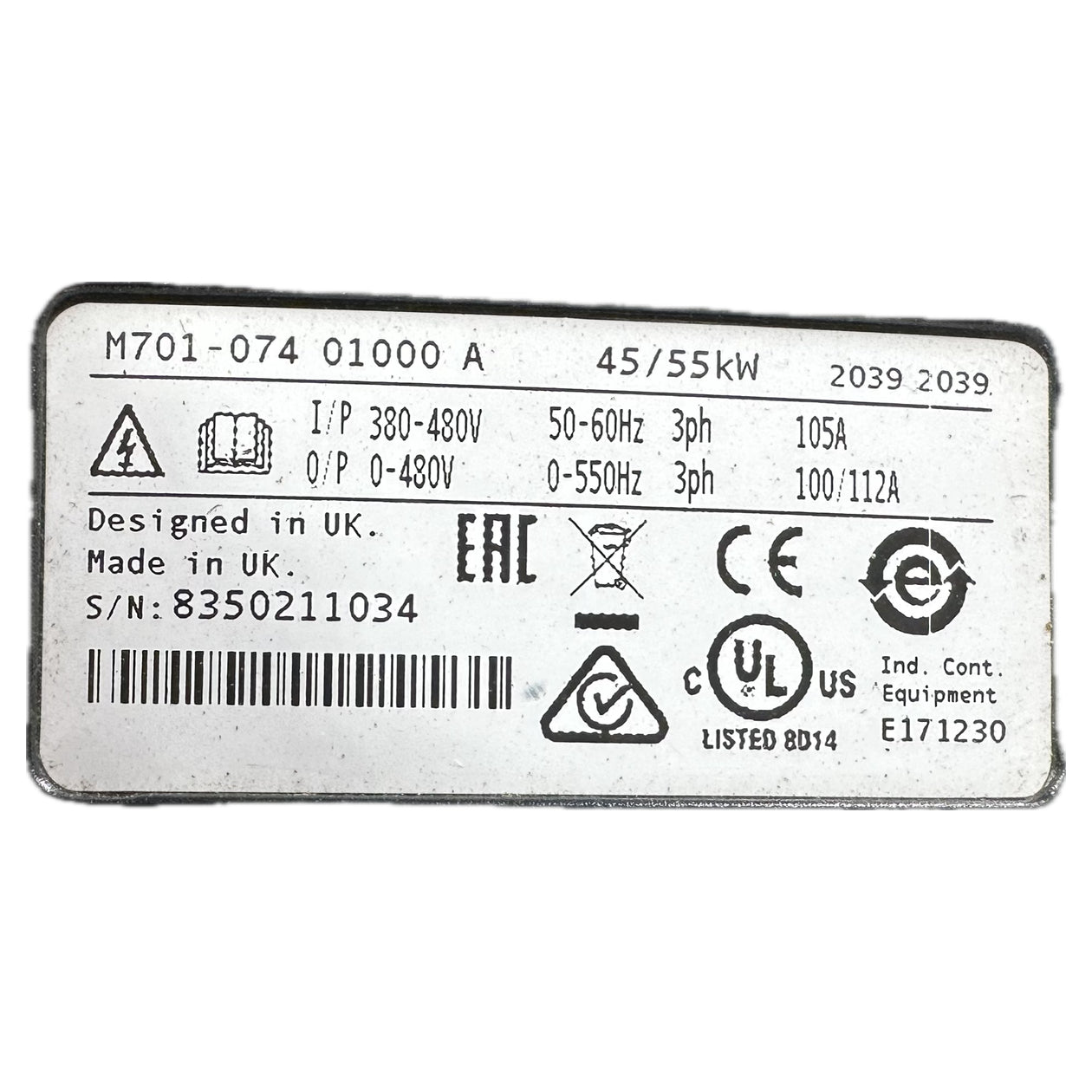 NJ208 Frequenzumrichter Nidec Control Techniques M701-074 01000_4