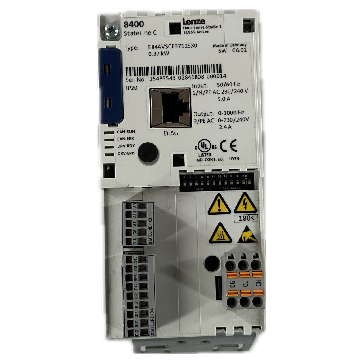 NJ258 Frequenzumrichter Lenze E84AVSCE3712SX0 0,37kW_3