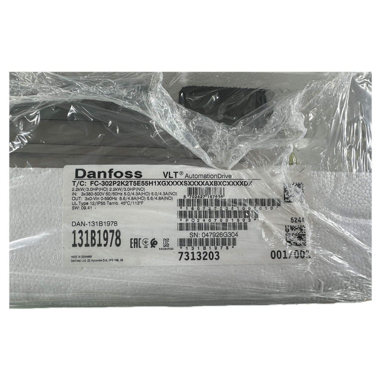 NJ280 Frequenzumrichter Danfoss FC-302P2K2T5E55H1XGXXXXSXXXXAXBXCXXXXDX 2,2kW OVP_4