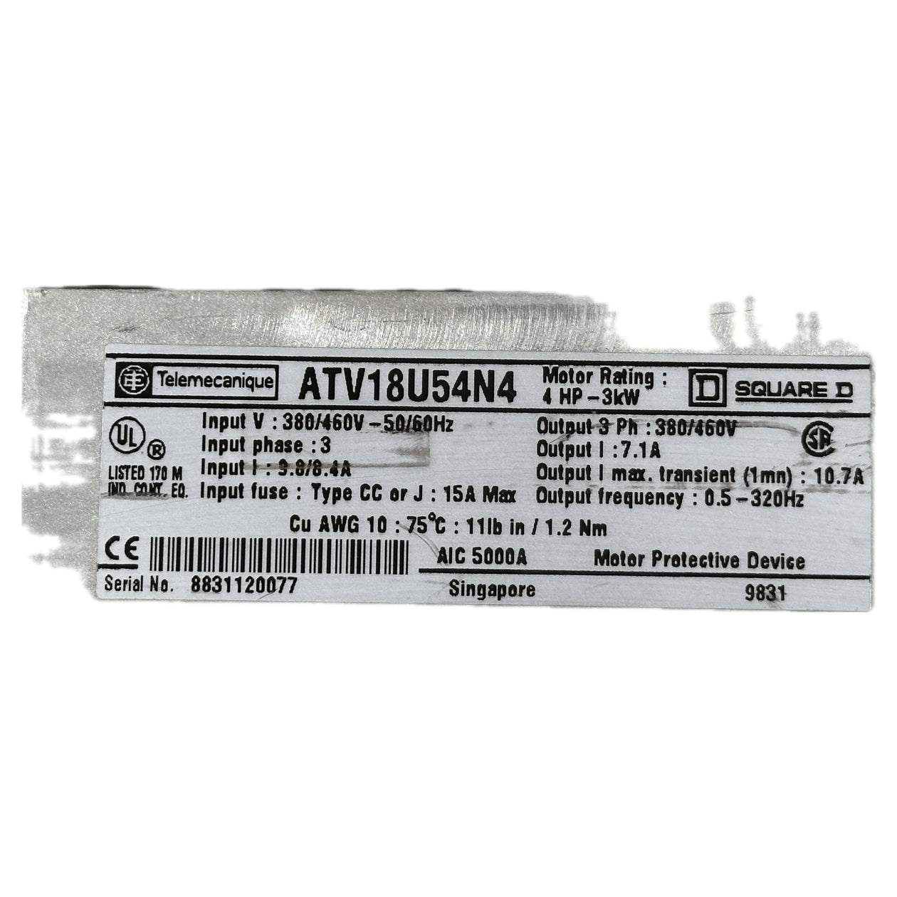 NJ305 Frequenzumrichter Telemecanique ATV18U54N4 3kW_4