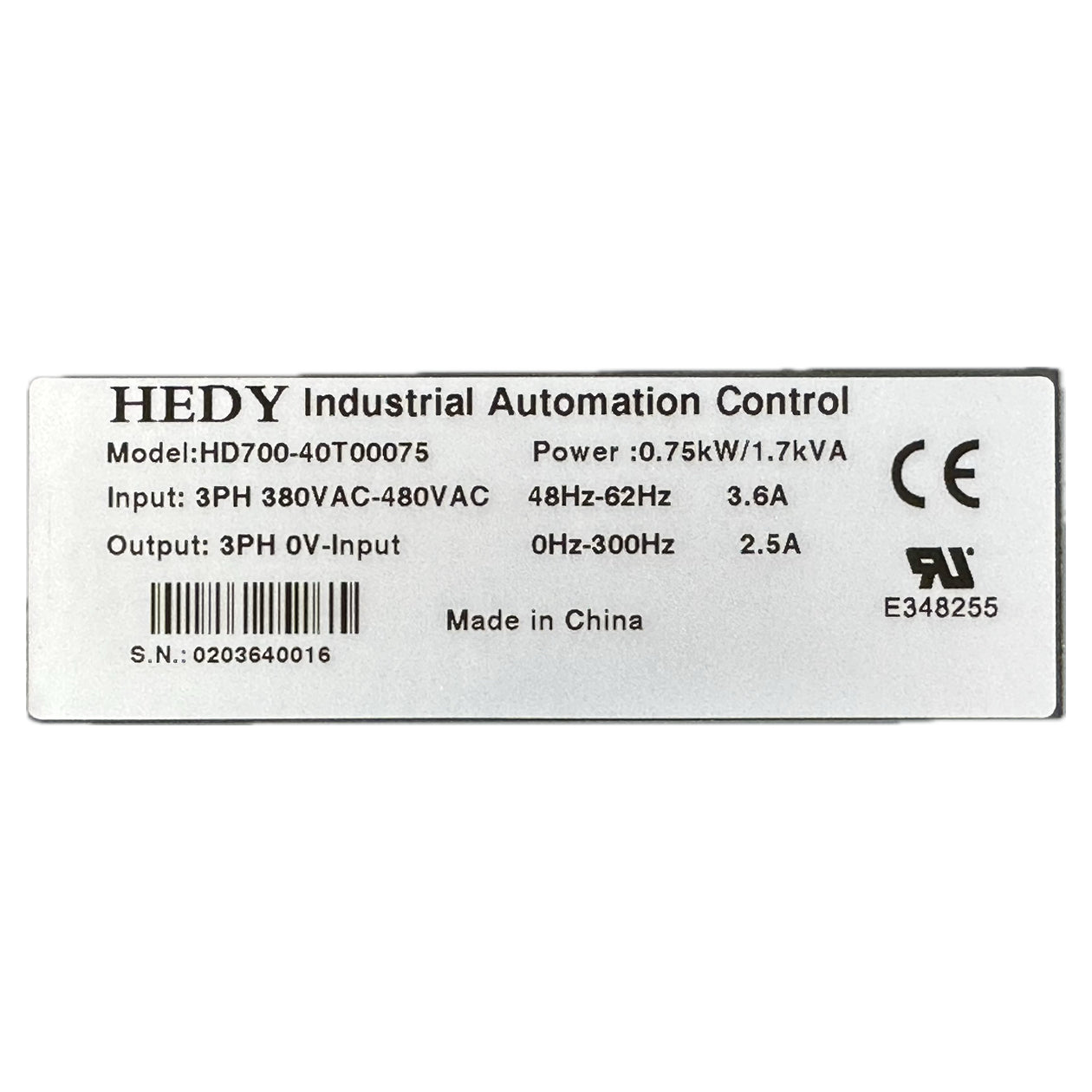 NJ309 Frequenzumrichter Hedy HD700-40T00075 0,75kW_4