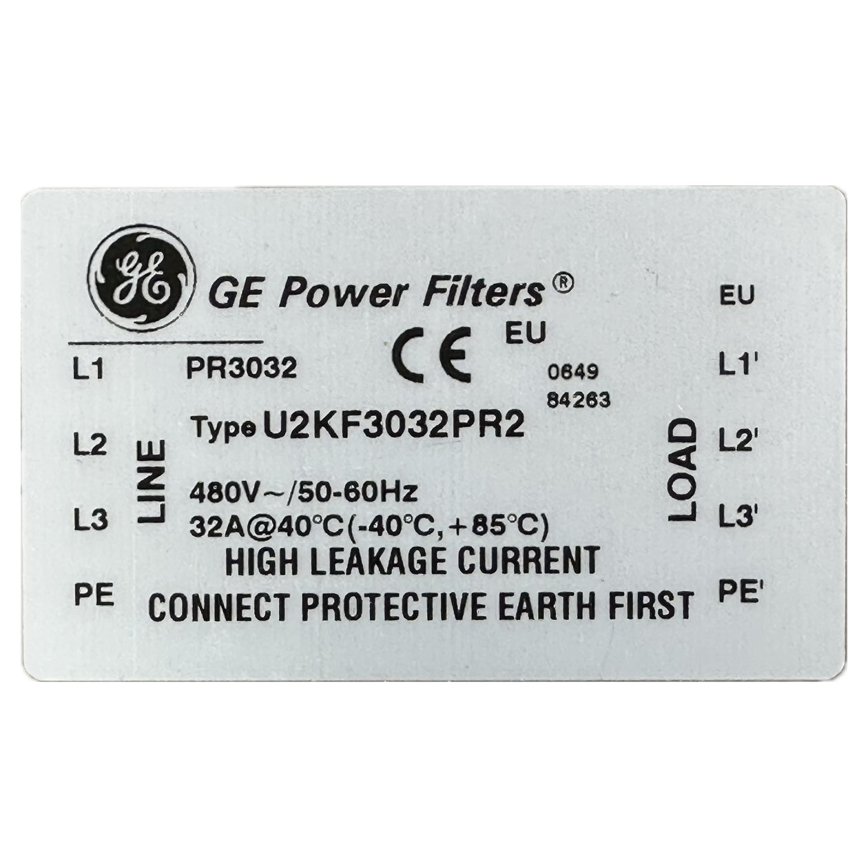 NJ316 Netzfilter General Electric U2KF3032PR2_4