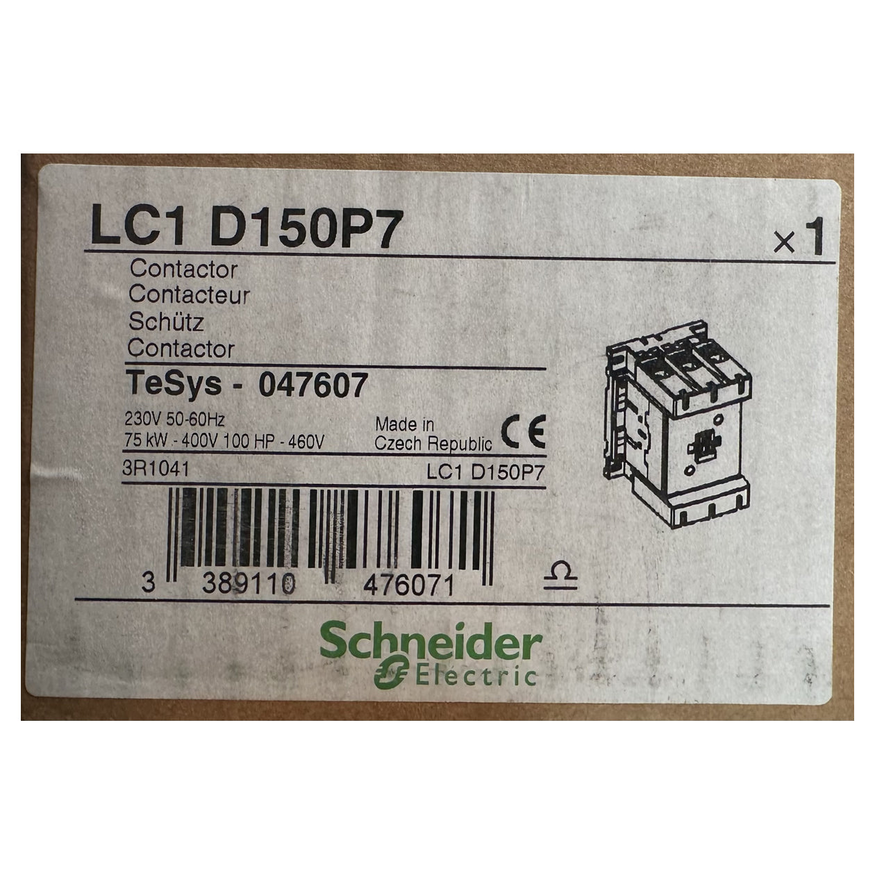NJ324 Schütz Schneider LC1D150 LC1 D150P7 LA9 D 115603/604 75kW_6