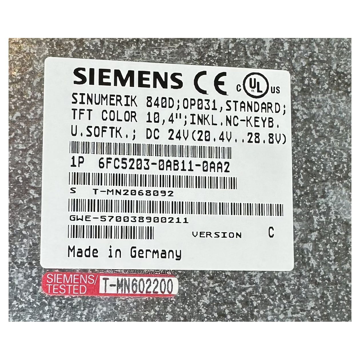 NJ344 Flachbedientafel OP 031 Siemens 6FC5203-0AB11-0AA2_6