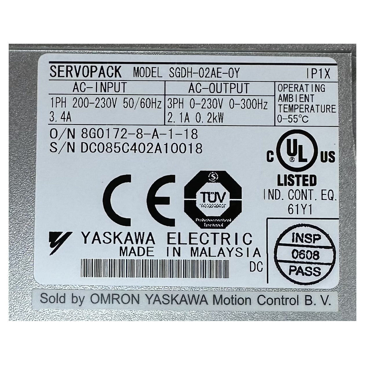 NJ379 Servoregler Omron SGDH-02AE-0Y 0,2KW_4