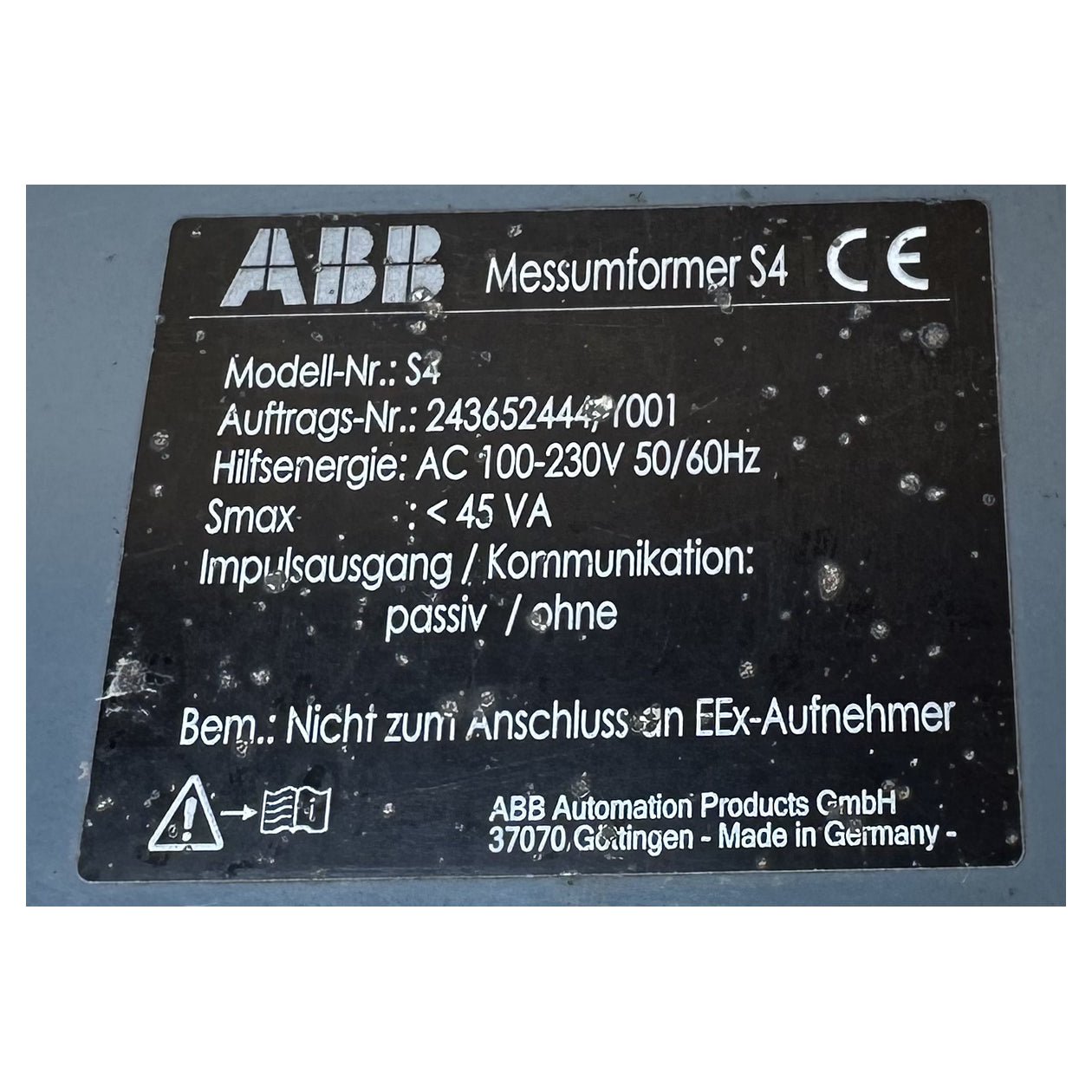NJ424 Durchflussmesser Messumformer ABB FSM4000_3