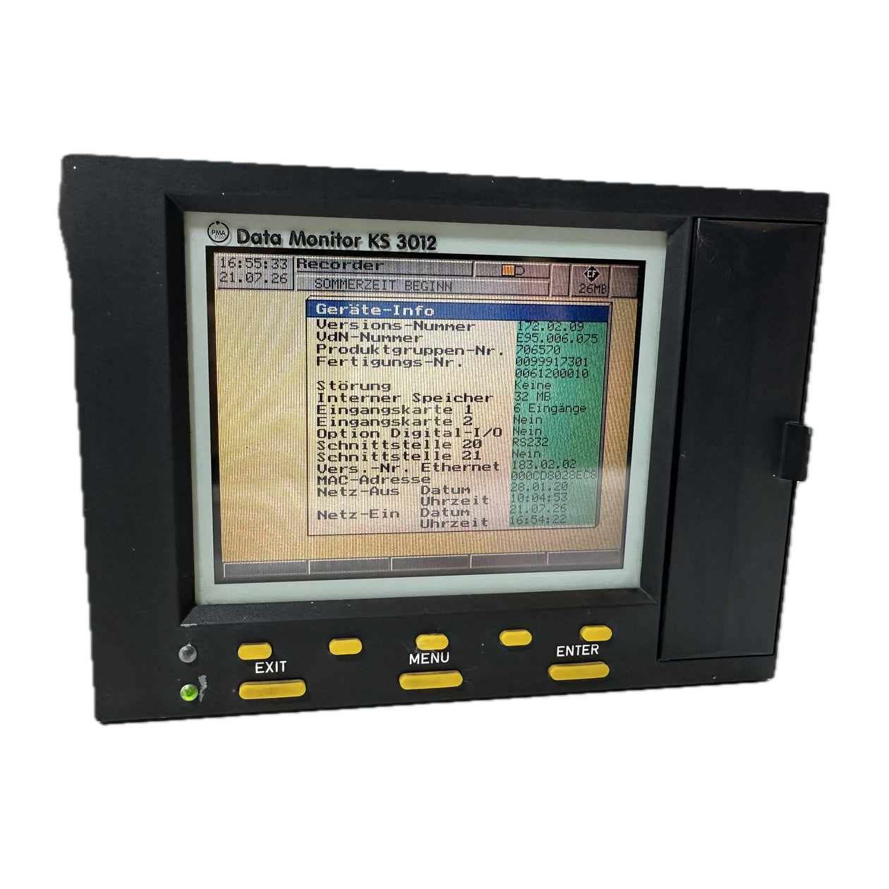 NJ426 Bildschirmschreiber Data Monitor PMA KS 3012_4