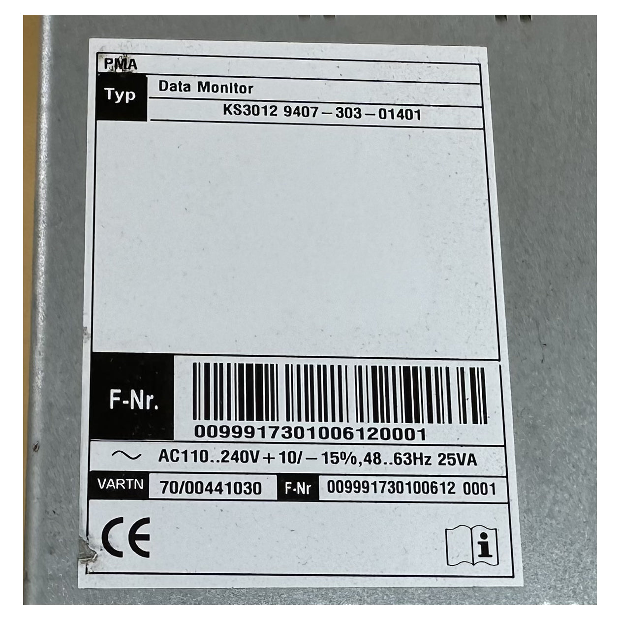 NJ426 Bildschirmschreiber Data Monitor PMA KS 3012_6
