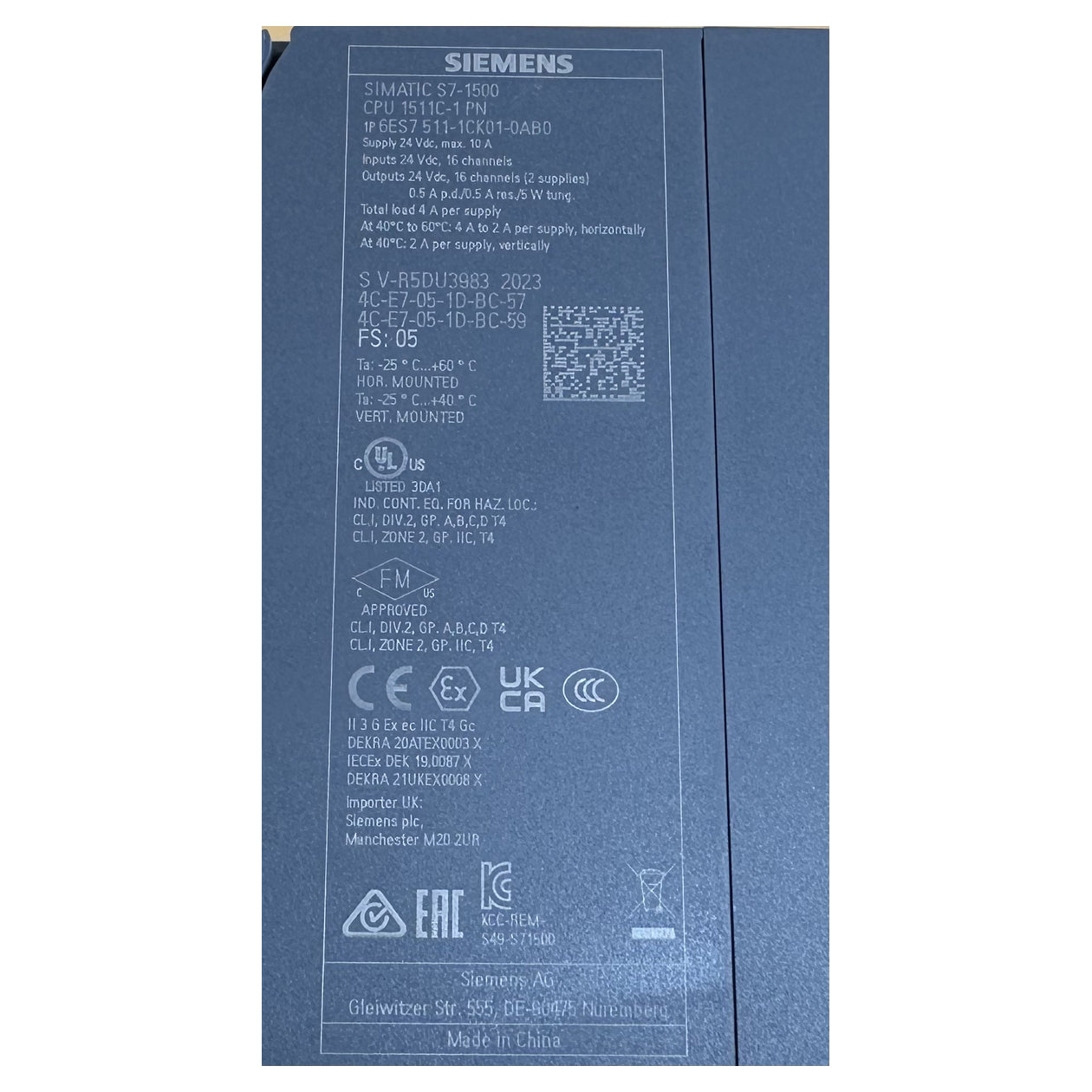 NJ428 CPU 1511C-1 PN Siemens 6ES7511-1CK01-0AB0 6ES7 511-1CK01-0AB0_6